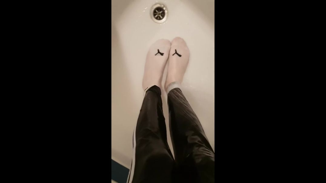 Maria's wet socks and leggings