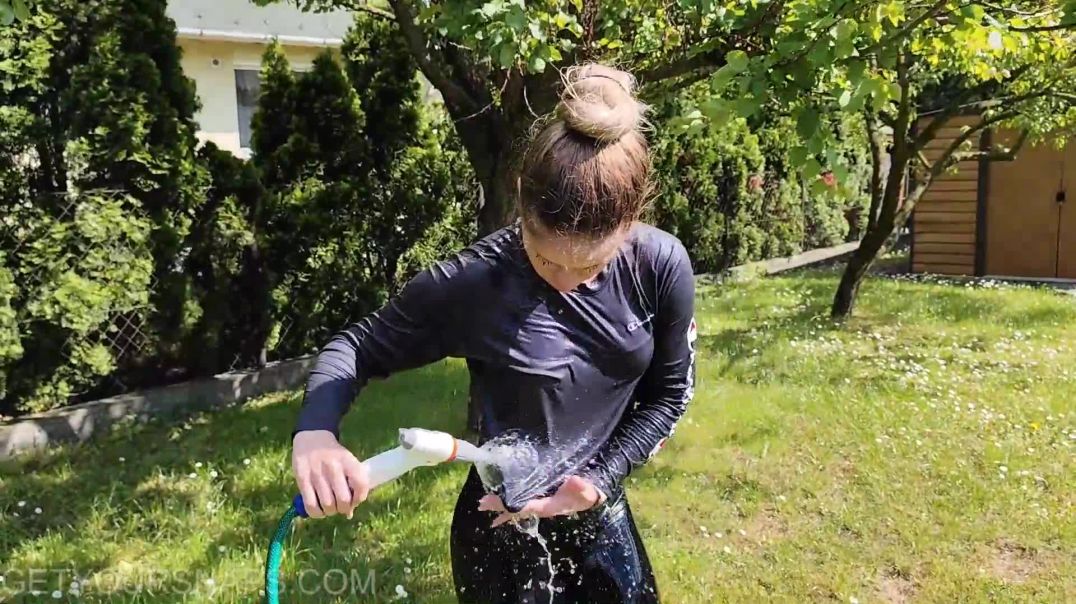 Vickey gets wet in the garden (Slo mo scene included)-trailer