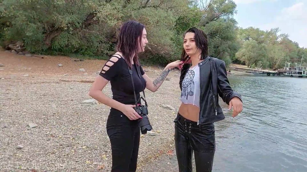⁣Mina poses in the river in a wet dress - Trailer