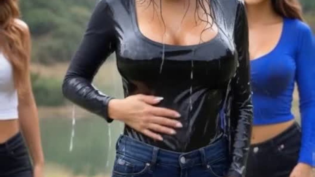 ⁣Clothed shower in front of friends