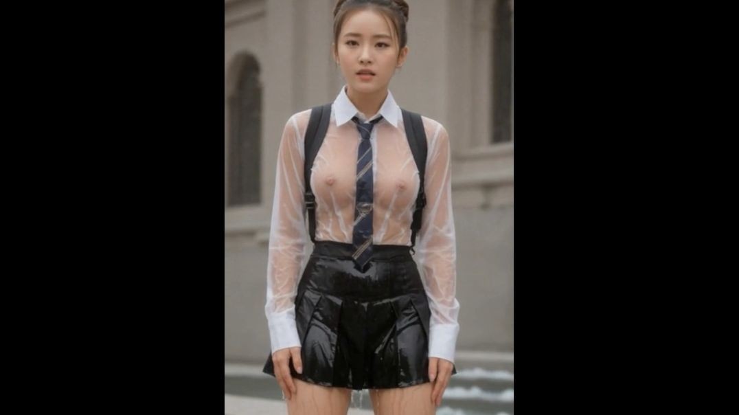 ⁣Sprayed with hose - school uniform